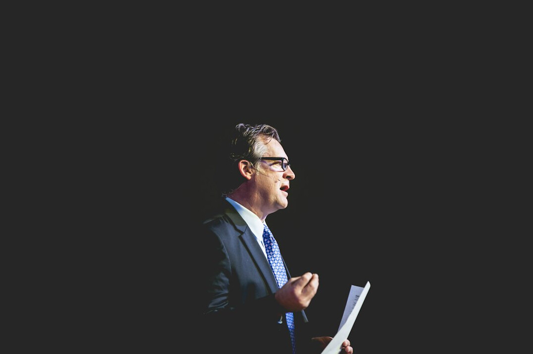 business leader presenting vision