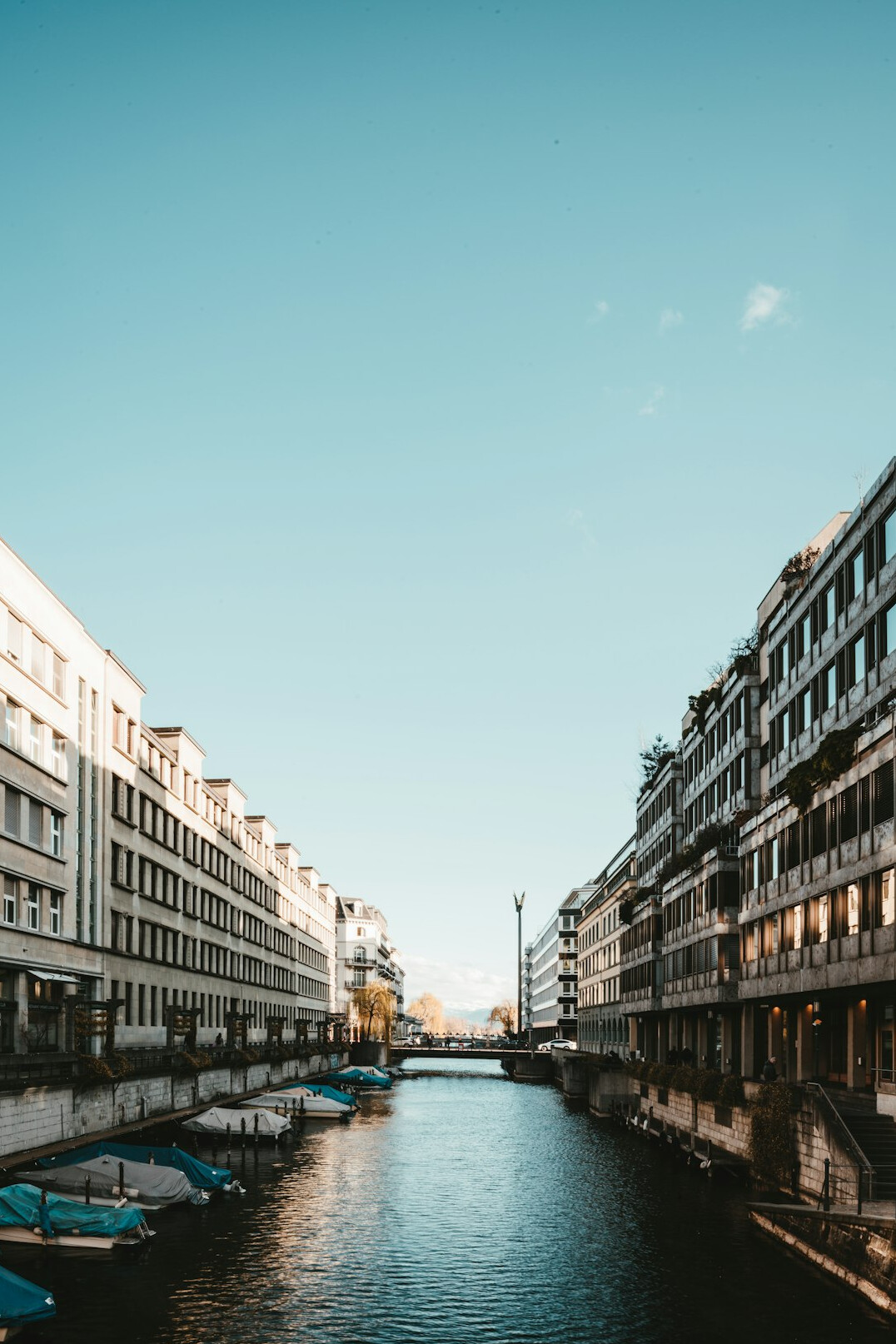 Zurich city skyline with modern office buildings